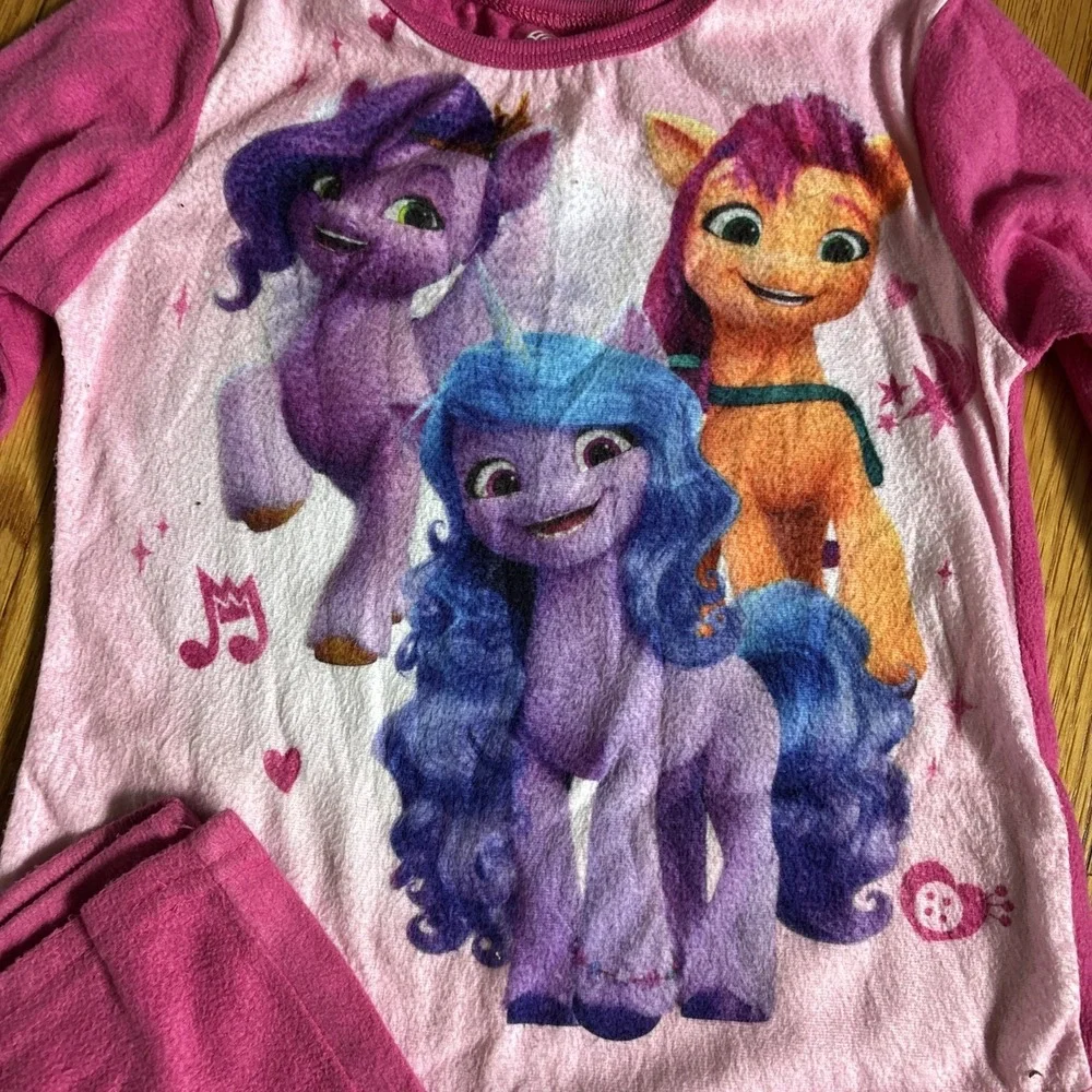 My Little‎ Pony Pink Pajamas 2pc Set Girls Size 4/5 Purple Pony
